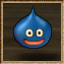 A blue slime with smiley face jumping