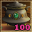 Large alchemy pot with the number 100 in the corner