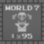 Collect 95 coins in World 7 without losing a life