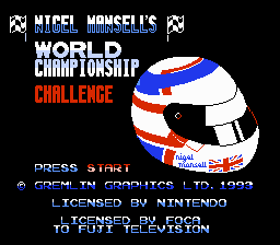 Nigel Mansell's World Championship Racing (NES/Famicom 