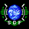 Uchuu Keibitai SDF game badge