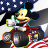 Mickey's Speedway USA game badge