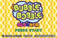 Classic Bubble Bobble, Taito Memorial: Bubble Bobble