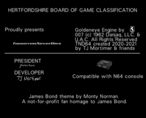 Hack~ 007: Tomorrow Never Dies (Nintendo 64) · RetroAchievements