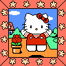Hello Kitty no Ohanabatake game badge