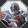 Kamen Rider V3 game badge